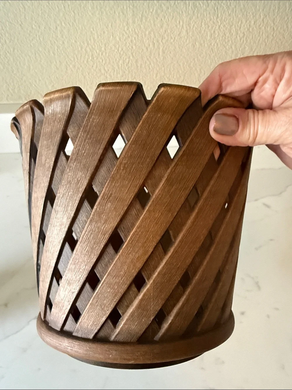 Vintage EMSA West Germany Woven Planter